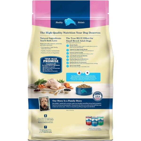 Blue Buffalo Life Protection Formula Adult Small Breed Dry Dog Food, Supports High Energy Needs, Made with Natural Ingredients, Chicken & Brown Rice Recipe, 5-lb. Bag - Image 2