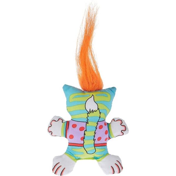 Petstages 745 Madcap Big Hair Kitty Cat Catnip Toss and Bat Plush Toy - Image 2