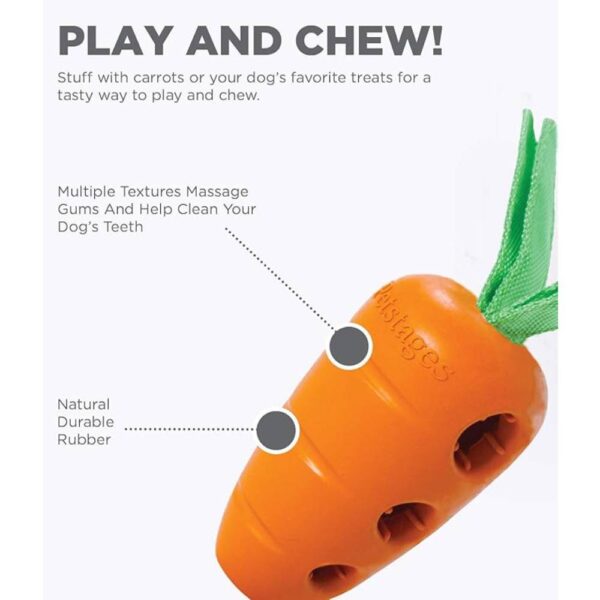 Petstages Carrot Stuffer Treat-Dispensing Interactive Dog Toy - Image 2