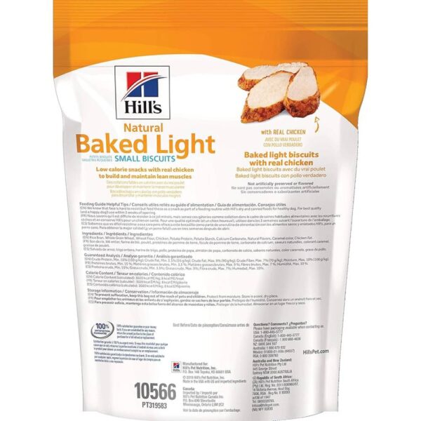 Hill's Natural Baked Light Biscuits, All Life Stages, Great Taste, Dog Treats, Chicken (small & mini breeds), 8 oz Bag - Image 2