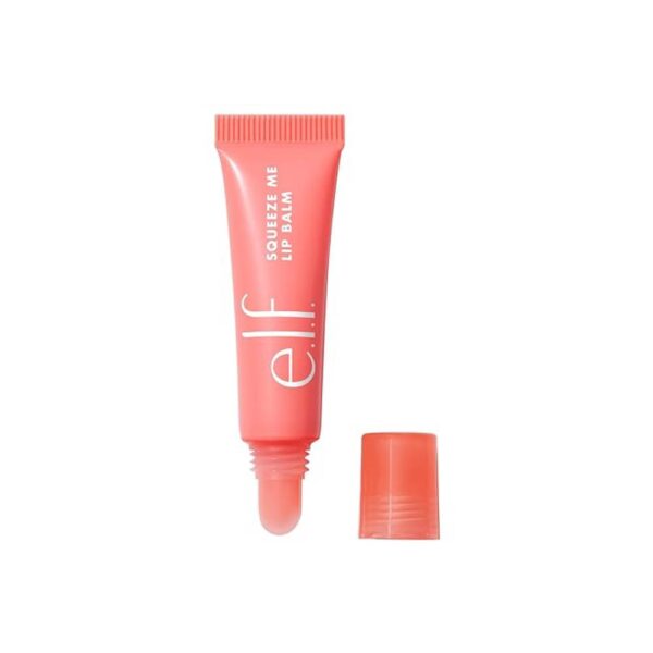 e.l.f. Squeeze Me Lip Balm, Moisturizing Lip Balm For A Sheer Tint Of Color, Infused With Hyaluronic Acid, Vegan & Cruelty-free, Strawberry