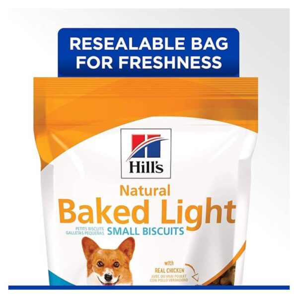 Hill's Natural Baked Light Biscuits, All Life Stages, Great Taste, Dog Treats, Chicken (small & mini breeds), 8 oz Bag - Image 3