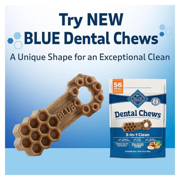 Blue Buffalo Dental Bones Regular Natural Dental Chew Dog Treats Bag - Image 5