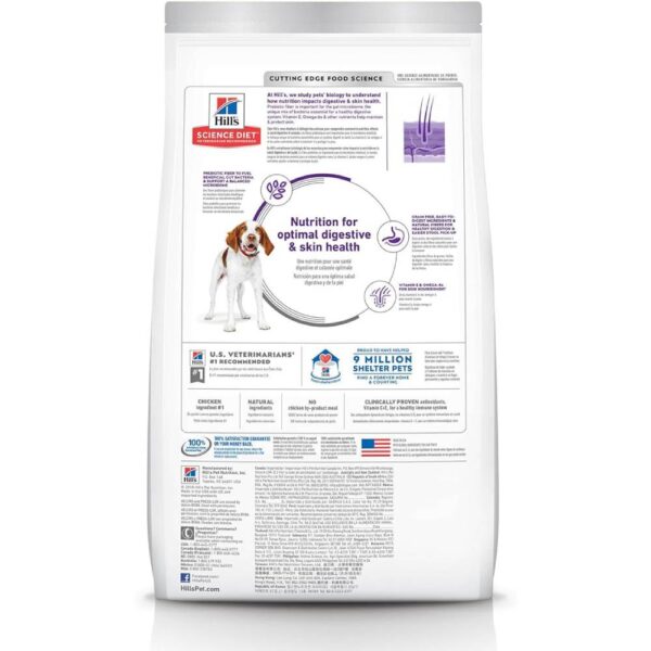 Hill's Science Diet Sensitive Stomach & Skin, Adult 1-6, Stomach & Skin Sensitivity Support, Dry Dog Food, Grain Free Chicken & Potato, 24 lb Bag - Image 5