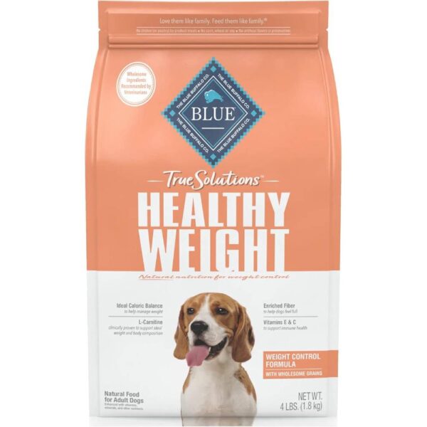 Blue Buffalo True Solutions Healthy Weight Natural Weight Control Adult Dry Dog Food, Chicken 4-lb