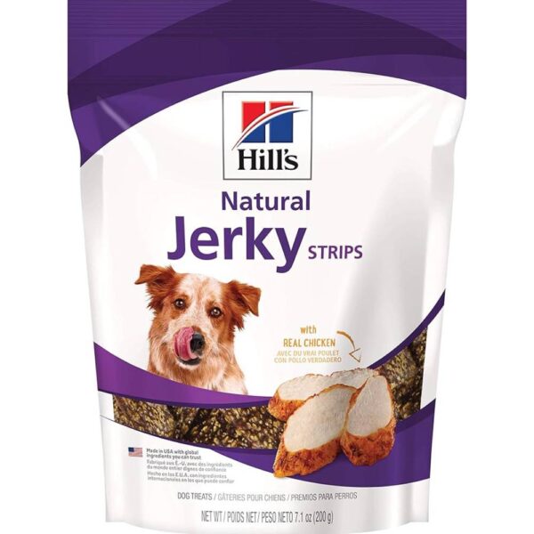 Hill's Natural Jerky Strips, All Life Stages, Great Taste, Dog Treats, Chicken, 7.1 oz Bag