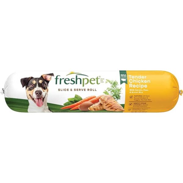 Freshpet Dog Food, Slice and Serve Roll, Tender Chicken Recipe, 16 Oz