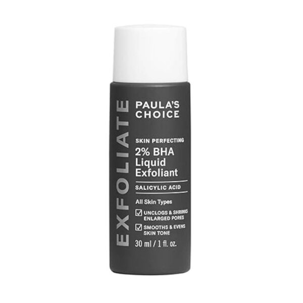 Paula's Choice Skin Perfecting 2% BHA Liquid Salicylic Acid Exfoliant, Gentle Facial Exfoliator for Blackheads, Large Pores, Wrinkles & Fine Lines, Travel Size, 1 Fluid Ounce