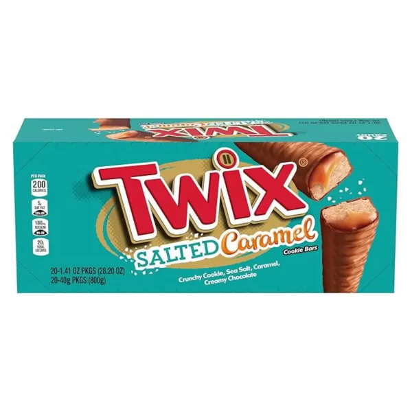 TWIX Full Size Salted Caramel Chocolate Cookie Bars, 28.2oz/20ct