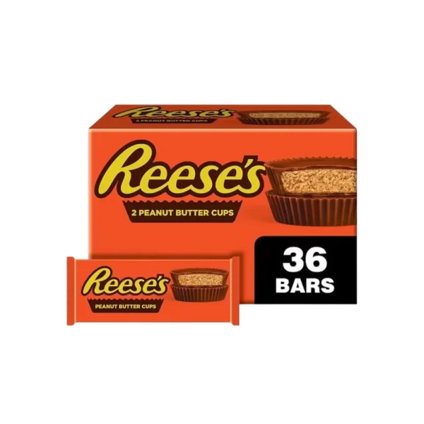 REESE'S Milk Chocolate Peanut Butter Cups, Easter Candy Packs, 1.5 oz (36 Count)